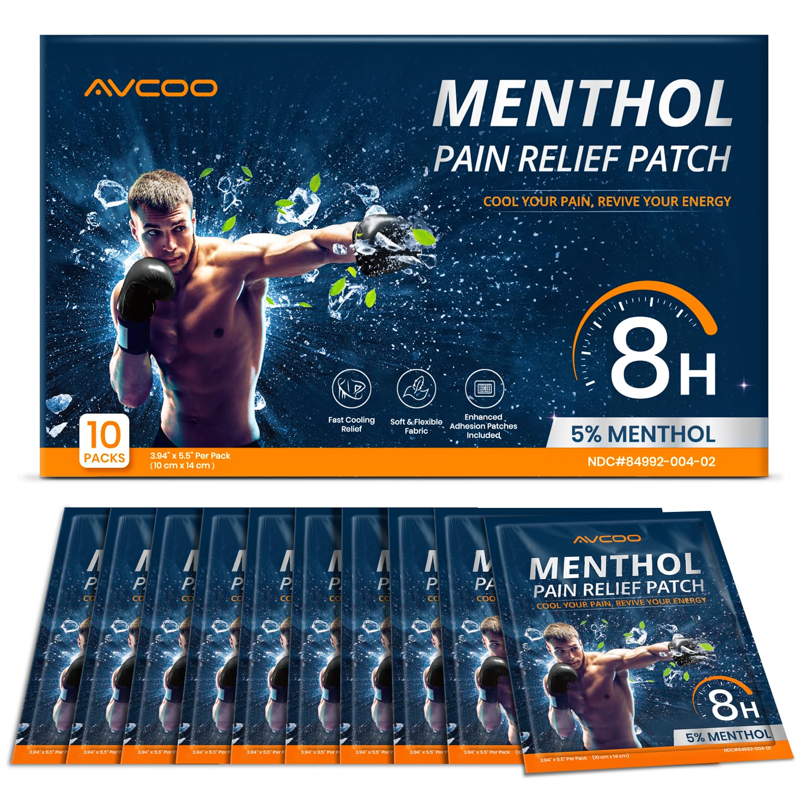 Photo 1 of *** NEW FACTROY *** Pain Relief Patches with Enhanced Adhesion Patches for Superior Stickiness, 5% Menthol for Fast-Acting & Targeted Pain Relief for Back, Shoulder, Joint, Muscle, FSA/HSA Eligible, Soft Fabric, 10 Count