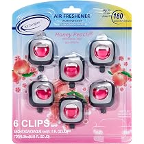 Désodorisant Voiture Rechargeable - Huiles Essentielles Naturelles - Flacon Verre Avec Bouchon Bois - Clip Pour Grille D'Aération
