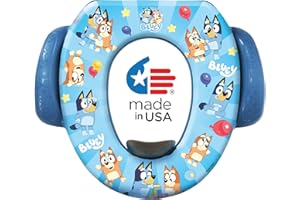 GINSEY Bluey Soft Potty Seat - Potty Training Toilet Seat, Soft Cushion, Baby Potty Training, Safe, Easy to Clean