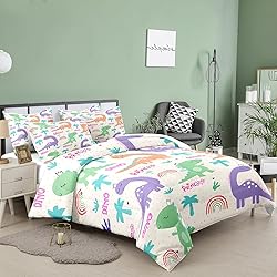 NINENINE Dinosaur Bedding Sets for Girls,Full Size