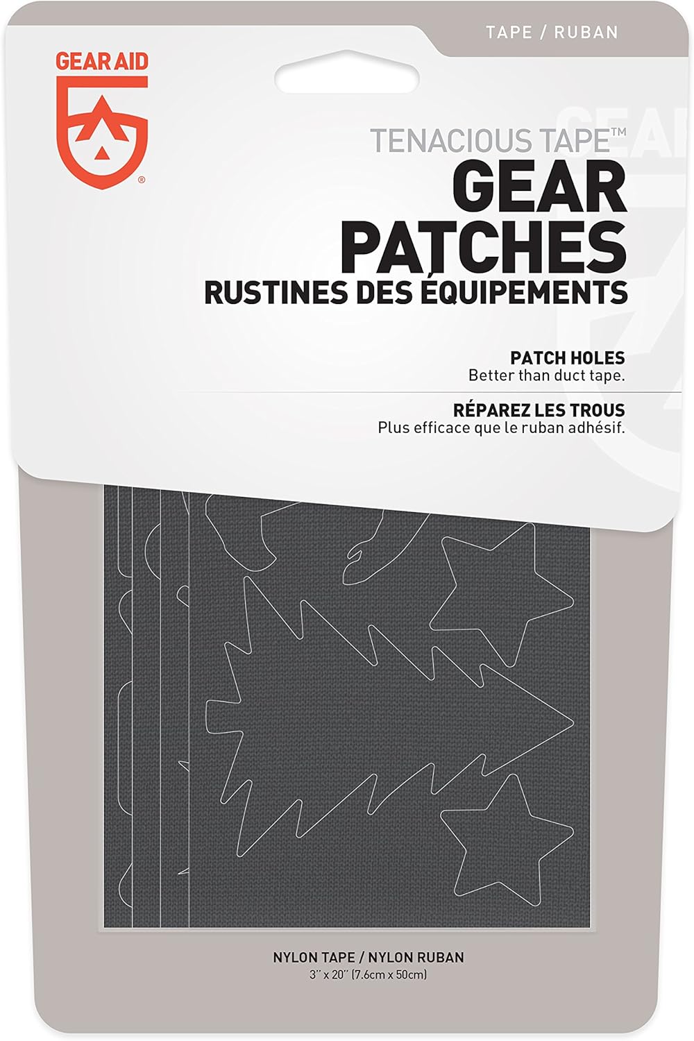Gear Aid Tenacious Tape Gear Patches for Jacket Repair, Black Nylon, Camping, 3" x 20": Clothing