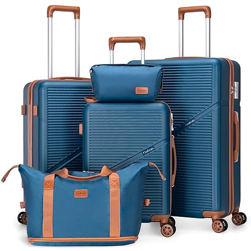Cosbarn Piece Luggage Sets with Spinner Wheels, Hardshell ABS