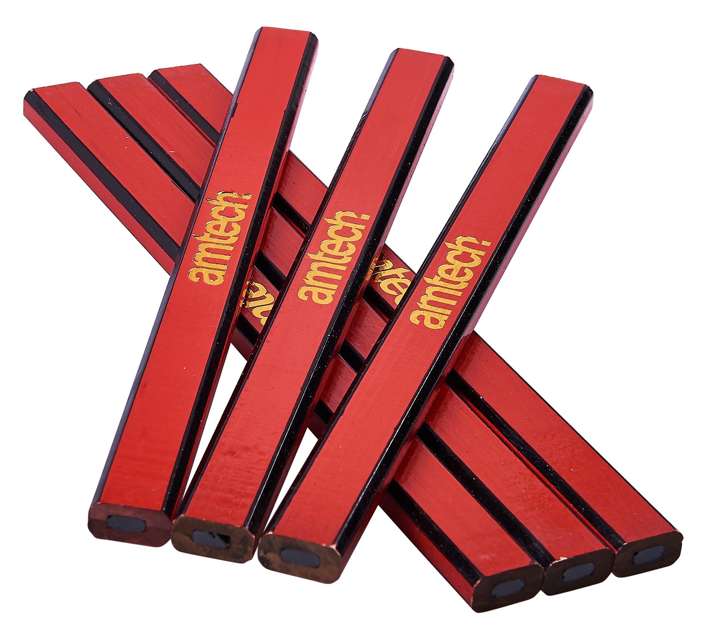 Amtech H2105 6 Piece hardwood carpenter's pencil set