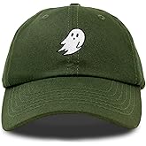 DALIX Ghost Embroidered Mens Womens Cotton Dad Hat Baseball Cap Adjustable