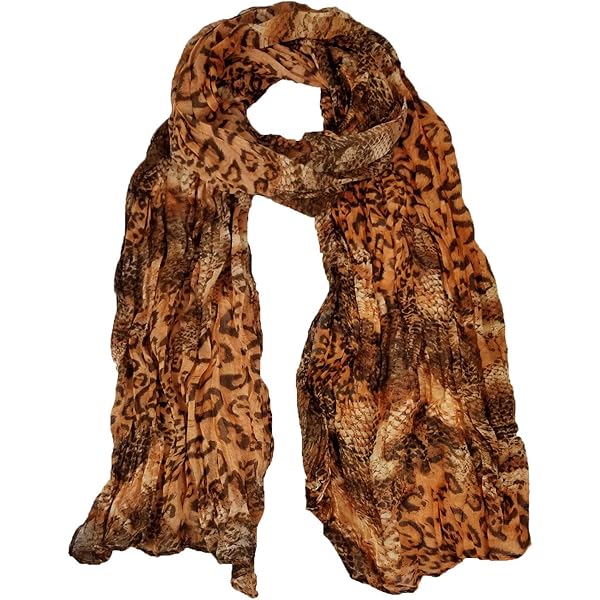 AUUXVA Tiger Print Women Silk Scarf Tiger Pattern