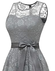 Dressystar Women's Floral Lace Short Bridesmaid