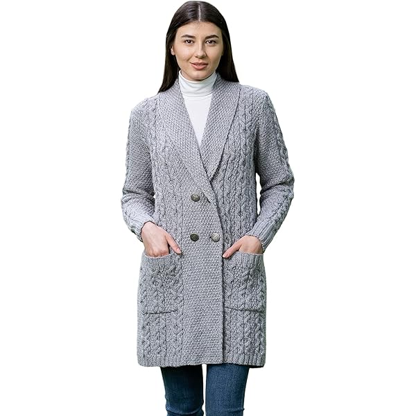 SAOL Classic Irish Merino Wool Cable Cardigan For Women – Cozy, Machine-Washable & Timeless - View #12