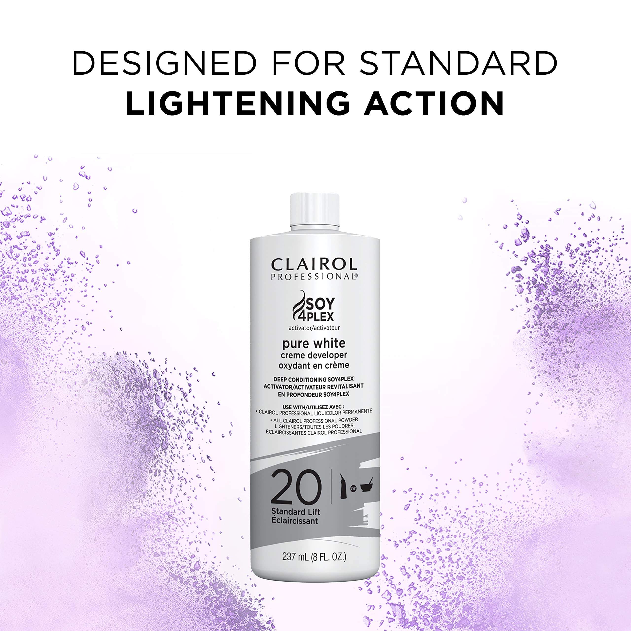 Clairol Professional Clairoxide Pure White 20 Volume Creme Developer, 8 Fl Oz (Pack of 1)