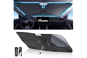 YAMPAHPA [2024 Newest] Yampahapa Car Windshield Sun Shade Umbrella, Sunshade for Car Windshield Nano-sized Condensation Foldable Cover UV Ray Reflector, Car Sun Shade Windshield for Auto Sedan Cool (Medium)