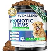 200 PCS Probiotics for Dogs - Dog Probiotic Chews for Gut Health, Digestive Support & Itchy Skin Relief Pet Diarrhea Gas Treatment - Probiotics, Digestive Enzymes, Prebiotics, Pumpkin