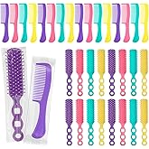 Hair Brush and Combs Bulk Individually Wrapped for Homeless,Disposable Hair Combs Bulk Hair Brushes Detangling Hairbrush for Women Shelter Nursing Hotel Church Charity Supplies (pack of 40)