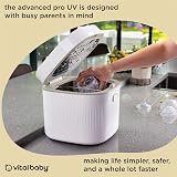 Vital Baby Nurture UV Steriliser & Dryer Onyx Black 5 Minute Fast Cycle 99.99% view 6
