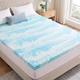 OLIXIS 3 Inch Queen Cooling Gel Infused Memory Foam Mattress Topper Bed Pad | CertiPUR-US Certified, Soft Ventilated Pressure Relieving Bed Pad in a Box, Breathable Plush Feel