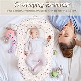 EAQ Baby Lounger Nest for Co Sleeping 0-12 Months 100% Cotton White Brown view 4
