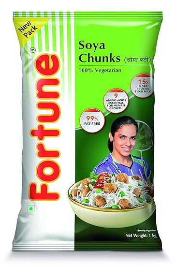 Fortune SOYA Chunks / SOYA Badi, 1kg Pouch