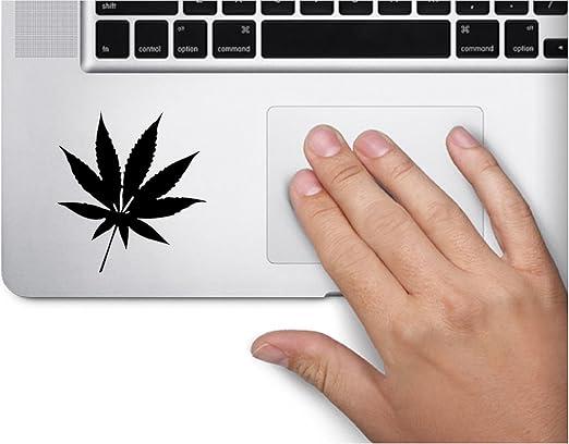 Amazon Com Marijuana Leaf Symbol Plant 420 Computer Laptop Symbol Decal Family Love Car Truck Sticker Window Black Kitchen Dining
