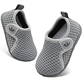 FEETCITY Baby Boys Girls First Walking Shoes Infant Sneakers Crib Shoes Breathable Lightweight Slip On Shoes