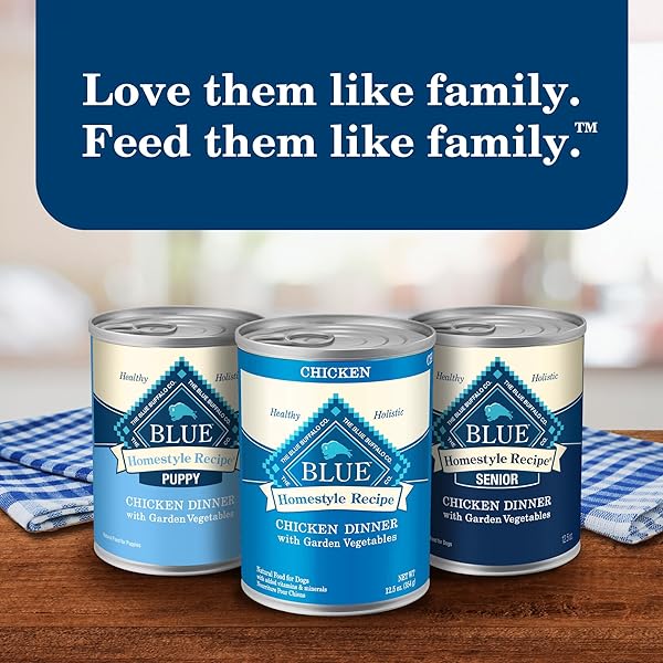 BLUE BUFFALO HOMESTYLE RECIPE NATURAL ADULT WET DOG FOOD, BEEF 12.5-OZ CAN (PACK OF 12)