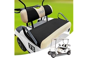 10L0L Golf Cart Seat Covers Kit, for Club Car DS and EZGO TXT RXV Original Front Seat Cushion, Breathable Fabric Material Keep Cool in Summer, No Need to Use Gun Nails