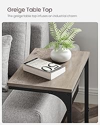 VASAGLE C-Shaped End Table, Side Table for