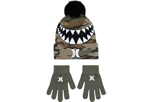 Hurley unisex-child Beanie and Glove Set