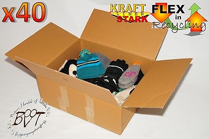 40 x Premium cartón de 62 cm x 40 cm x 23,5 cm – Paquete de