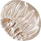 Luyfrsuu Satin Bonnet Double Layer Silk Bonnet for Sleeping Women Hair Care for Natural Curly