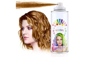Temporary Hair Color Spray,Temporary Hair Color Wax,Azonbey Kids Hair Wax Dye Pomades Disposable Natural Hair Strong Style Gel Cream Hair Dye-On 1-Day Washable Hair Spray (Light Brown)