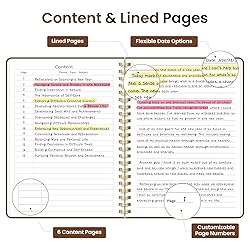 Lined Spiral Journal Notebook for Women & Men, 140