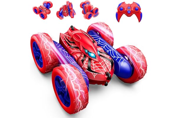 Excitobo Remote Control Car,RC Cars Boys Toys for 3 4 5 6 7 8 9 10 11 12 Year Old Boy Double Sided 360°Flip 4WD Rechargeable 