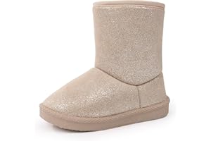 FANTURE Toddler Snow Boots for Girls Boys Winter Warm Fur Lined Kids Non Slip Outdoor Shoes (Toddler/Little Kid)