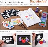 Shuttle Art Fabric Paint Permanent for Clothes 24 Colours 60ml Set view 5