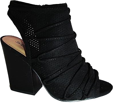 black sandal booties