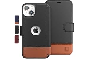 LUPA Legacy iPhone 13 Mini Wallet Case - Case with Card Holder - [Slim + Durable] for Women and Men - iPhone 13 Mini Flip Cell Phone case - Faux Leather - Folio Cover - Smoky Cedar