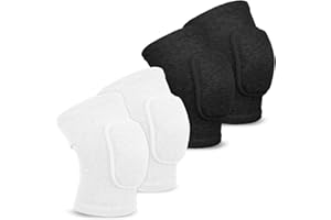 AIYORSE 2 Pair Tandem Volleyball Elbow Pads, Volleyball Elbow Protector Arm Brace Pads Support Fitness Arm Protector Breathable Compression Soft Arms Braces for Men and Women (Black+White,S)