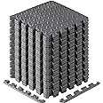 Yes4All 12, 16, 36 SQ. FT Puzzle/Interlocking Exercise Mat Tiles for Home Gym, Exercise EVA Foam Floor Padding with Border for Workout Equipment