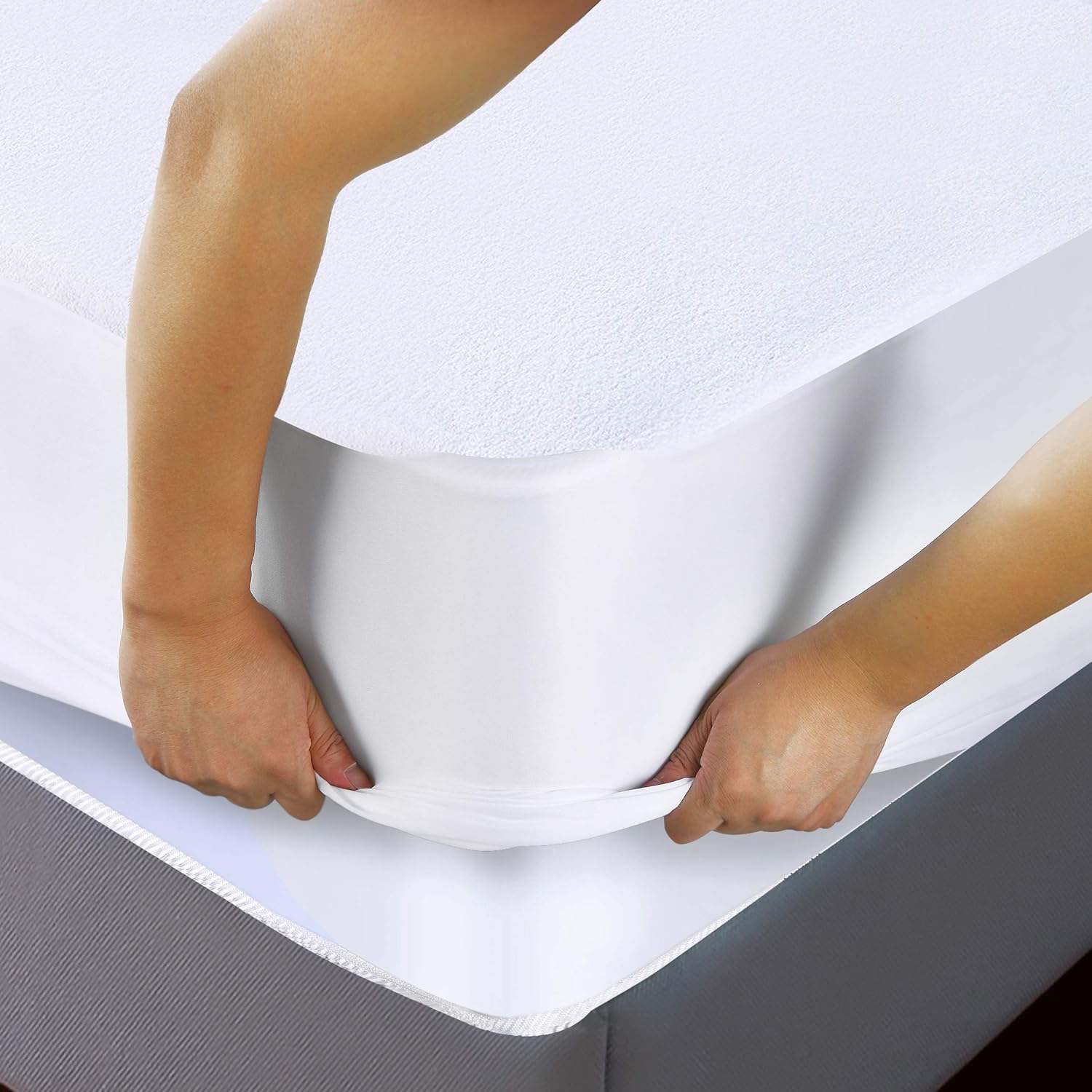 Utopia Bedding Waterproof Mattress Protector - Breathable Mattress Cover - Fitted Style All Around Elastic (King): Home & Kitchen