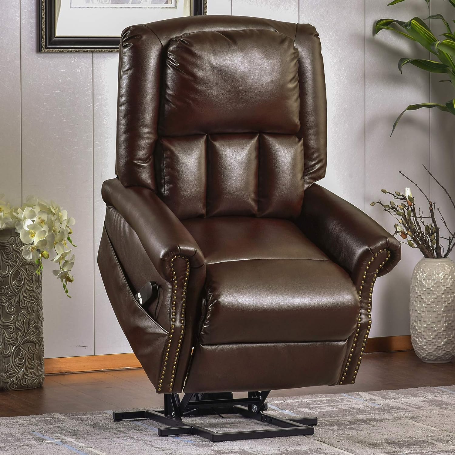 P PURLOVE Power Lift Recliner, Soft PU Leather Lift Chair