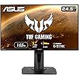 ASUS TUF Gaming VG259QR 24.5” Gaming Monitor, 1080P Full HD, 165Hz (Supports 144Hz), 1ms, Extreme Low Motion Blur, G-SYNC ready, Eye Care, DisplayPort HDMI, Shadow Boost, Height Adjustable,Black