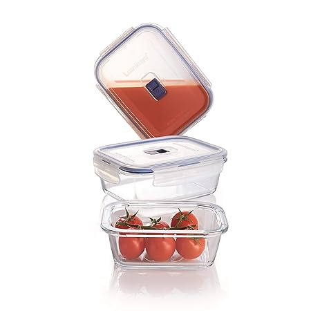 Luminarc x 3 Rectangulares Pure Box Active Set herméticos para ...