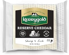 Kerrygold Reserve Cheddar Aged 2 Years, 7 Ounce All-Natural Irish Cheddar Made with Milk from Grass-Fed Cows