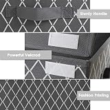 VERONLY Large Kids Toy Storage Box Chest, Foldable Fabric Organizer Grey view 6