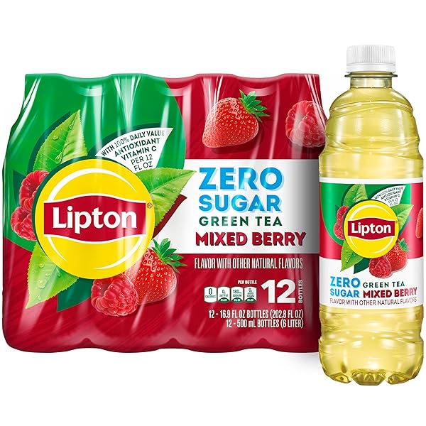 LIPTON DIET MIXED BERRY GREEN TEA, 16.9 FL...