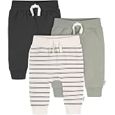Gerber Baby Boys' Toddler 3-Pack Jogger Pants