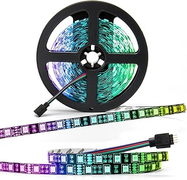 Black PCB 5050 RGB LED Strip -,16.4ft 