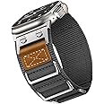 Suitisbest Rugged Bands Compatible for Apple Watch Ultra Band 49mm 46mm 45mm 44mm 42mm(Series 3), 3 Ring Military Nylon Sport Durable Matel Strap for Women Men iWatch Ultra 10 9 8 7 6 5 4 3 SE