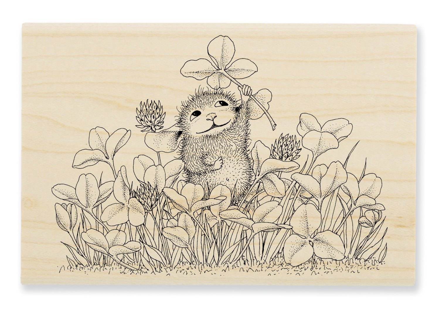 Stampendous Wood Rubber Stamp Lucky Clover
