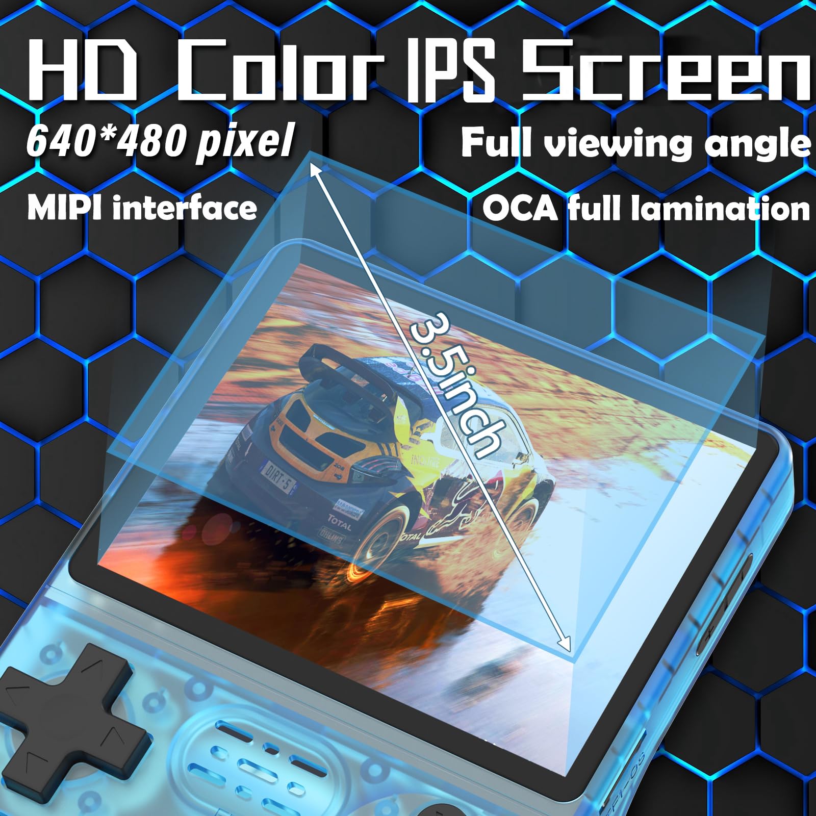 30000 Games in 1 Handheld Game Console R40S PRO 3.5 inch IPS Screen Mini Retro Console 3800mAh Portable Pocket Arcade 45 simulators 256G TF Card