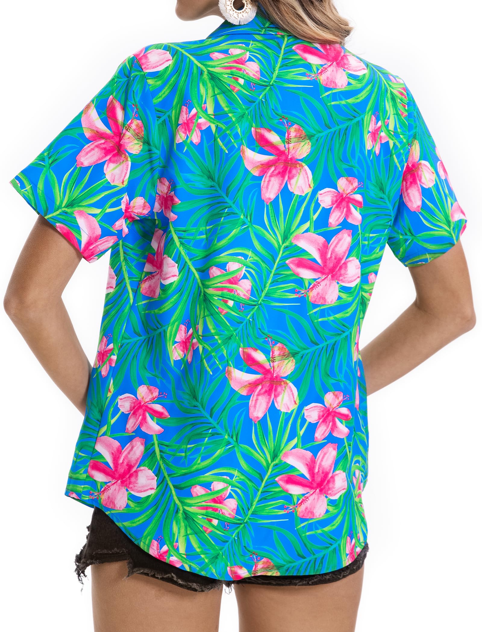 Hawaiian Shirts for Women, Summer Tropical Shirts