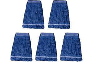 Commercial Mop Head Replacement,Green Cotton Looped End String, Wet Industrial Cleaning Vintage Mop Head Replacements Refill,